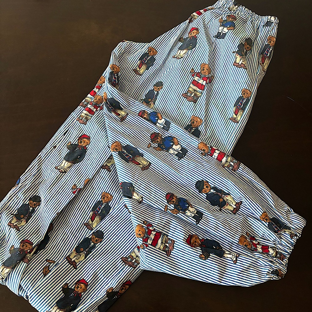 🧸🇯🇵 RARE 1 of 1 Vtg Polo Bear Parachute Pants 🇯🇵🧸